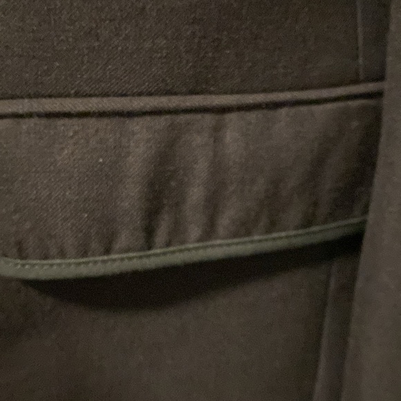 NWOT BURBERRY STUNNING MENS 100% WOOL PEA COAT SIZE LARGE/ 52 EXCELLENT CONDITI - Picture 4 of 16